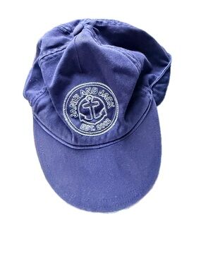 Janie and Jack Kids Navy Cotton Baseball Hat with Anchor detail